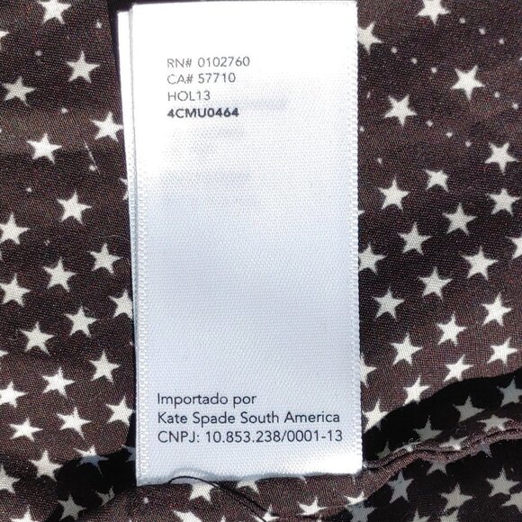 KATE SPADE SATURDAY Star Print Silk Blouse Women's Small Let Loose! - Picture 6 of 6